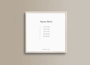 Birch Wood Nude Square Photo Frame Mockup FilterGrade