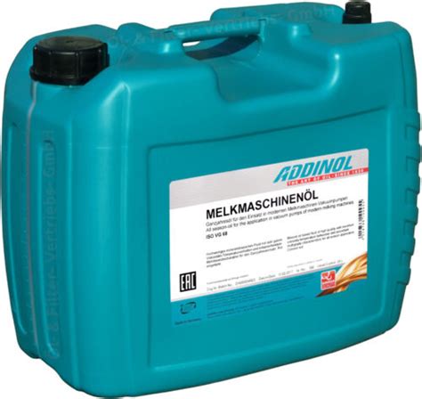 ADDINOL Melkmaschinenöl 20 Liter (5,49€/L) ISO-VG 68 Vakuumpumpen-Öl ...