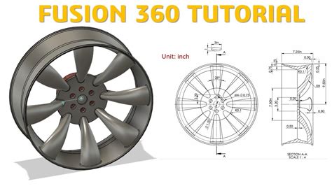 Fusion 360 Tutorial 58 3D Modeling Wheel Rim YouTube