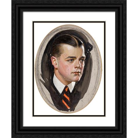 J C Leyendecker 12x14 Black Ornate Wood Framed Double Matted Museum