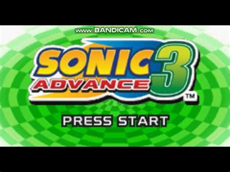 Sonic Advance 3 Intro YouTube