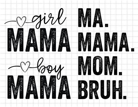 Ma Mama Mom Bruh Mommy And Me Funny Svg Happy Mother Day Mothers Day