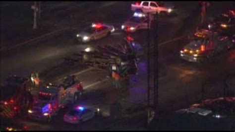 Overturned Tractor Trailer Slows Traffic On Eastex Freeway North At Lee