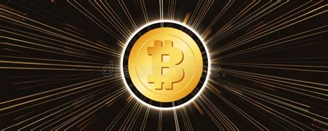 Bitcoin Banner Golden Bitcoin Digital Currency Cryptocurrency