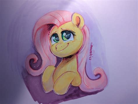 3324608 Safe Artist Avui Fluttershy Pegasus Bust Solo