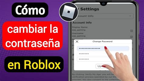 Cómo cambiar la contraseña en Roblox 2023 Cambia tu contraseña de