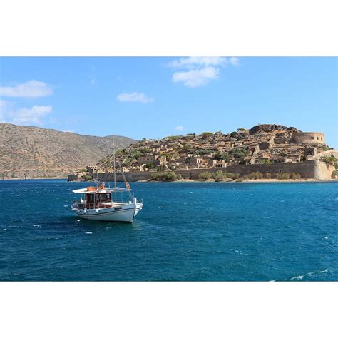 Leprosy Island Island Spinalonga Crete Sea Greece-20 Inch By 30 Inch Laminated Poster With ...