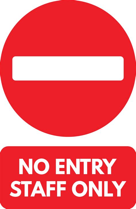 No entry staff only sign . Staff only label sign . Vector illustration ...