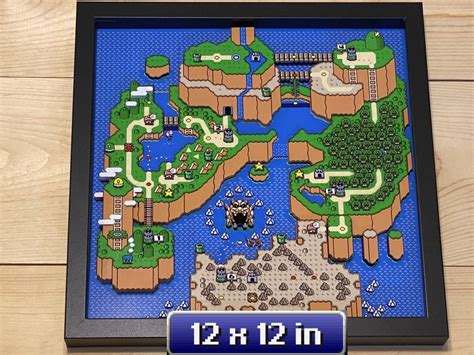 Super Mario World World Map X In Snes Shadowbox Etsy