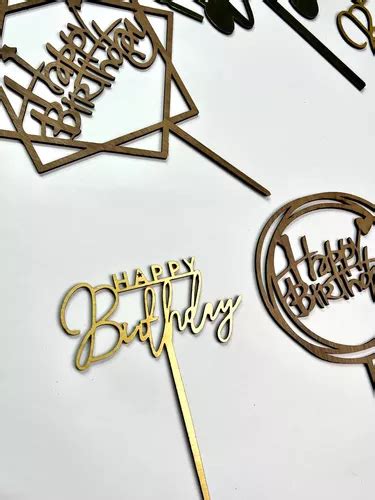 Letreros Pastel Cake Topper Dorados Variedad Mdf Mm Meses Sin