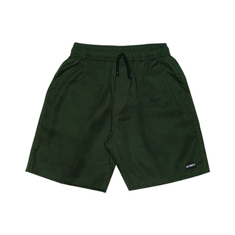 Jual QOMIES Celana Pendek Boardshort Hijau Army Premium Unisex Santai