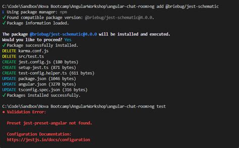 Validation Error Preset Jest Preset Angular Not Found · Issue 111