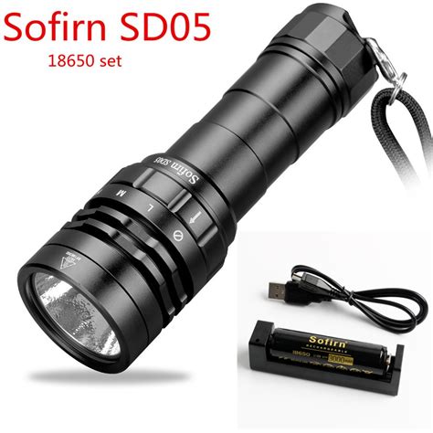 Sofirn Sd Dive Flashlight Powerful Lm Underwater Meters Xhp