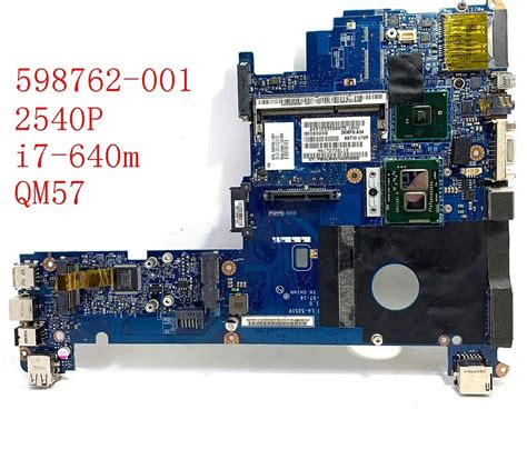 598762 001 For Hp Elitebook 2540p Laptop Motherboard La 5251p I7 640lm Intel Qm57 Chipest Gma Hd