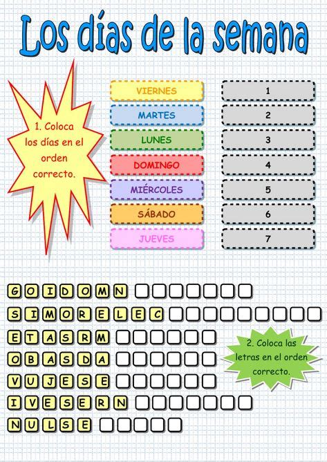 Los Dias De La Semana Worksheet