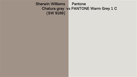 Sherwin Williams Chatura Gray Sw 9169 Vs Pantone Warm Grey 1 C Side