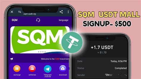 Sqm Mall New Usdt Earning Site Usdt Money Making Website Free