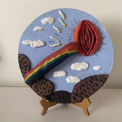 SEX POSITIVE EROTIK Skulptur Keramikkunst Mit Landschaft 27 Cm Durchmesser EUR 307 43 PicClick DE