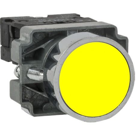 PULSADOR METALICO DE 22MM RASANTE AMARILLO 1NOALMACEN ELECTRICO