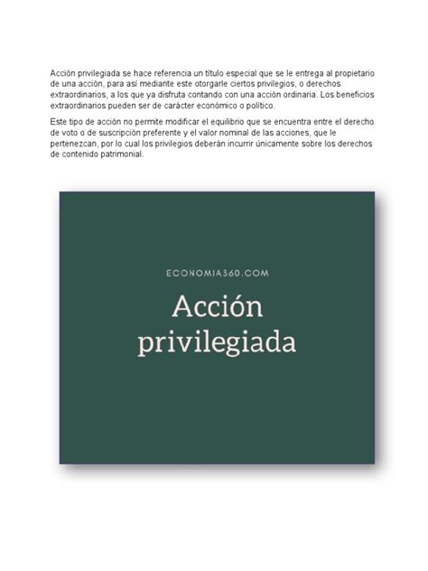 Como Se Escreve Privilegiada - Acción Privilegiada. | PDF