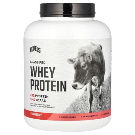 Levels Grass Fed Whey Protein Powder Strawberry 5 Lb 2 27 Kg 5 Lb Pick ‘n Save