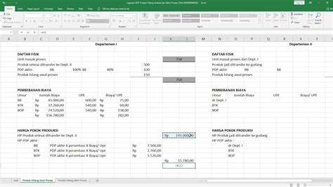 Laporan Hpp Dua Departemen Dan Ada Produk Hilang Di Awal Dan Akhir
