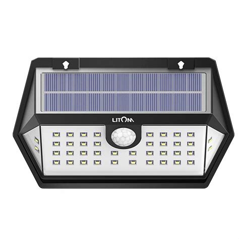 Litom Solar Lights Outdoor Led Wireless Wide Angle Motion Sensor