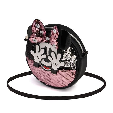 Minnie Mouse Sac à Bandoulière Rond avec paillettes Joguines i bicis