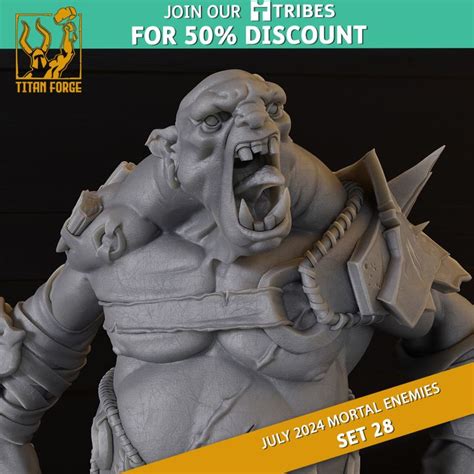 3D Printable RPG Monsters DnD 5e Mortal Enemies Set 28 By Titan