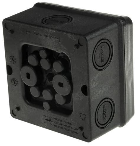 KD5045 HENSEL HENSEL DK Series Black Thermoplastic Junction Box 5