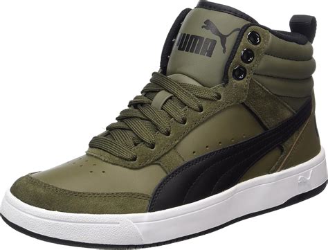 Puma Unisex Adults Rebound Street V2 Low Top Sneakers Green Olive Night Black 35 Uk Amazon