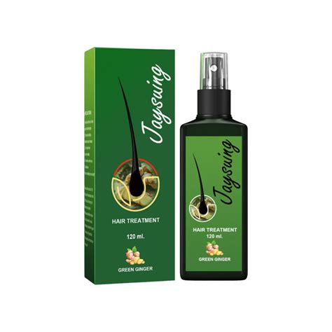 Jaysuing Green Ginger Hair Growth Spray Serum Natural Anti Hair Loss Products Fast Growing