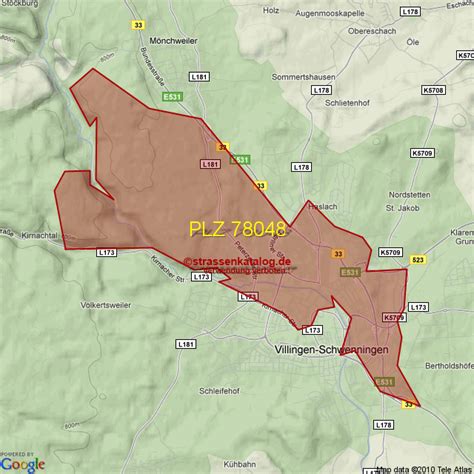 Postleitzahlgebiet 78048 - PLZ