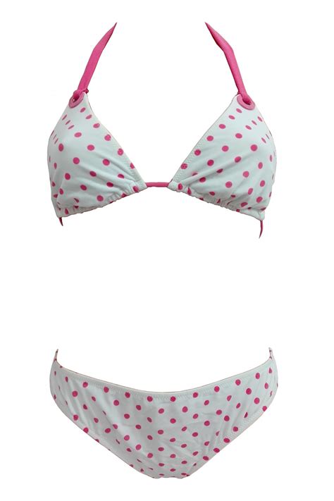 Costum Baie Dama Bikini Alb Cu Buline Talia M Emag Ro