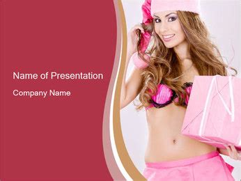 Pink Lingerie For Christmas Party PowerPoint Template Backgrounds Google Slides ID