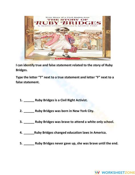 Ruby Bridges Worksheet Worksheets Library