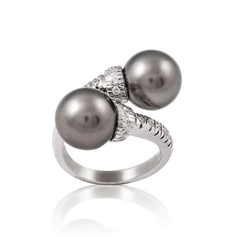 Tahiti parel ring met diamanten - OROGEM