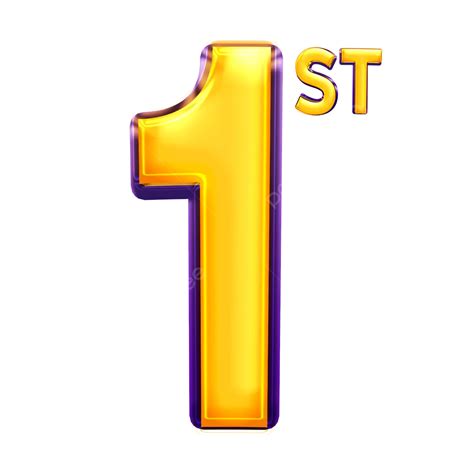 Shiny 3d Number 1st Made Of Gold Vector Shiny 3d Number 1st 1st