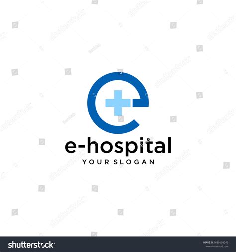 E Hospital Logo Image Vector Template Stock Vector Royalty Free