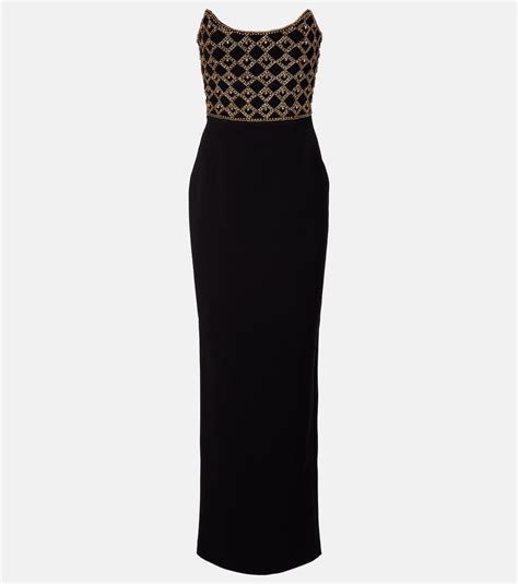 Vesper embellished corset gown in black - Rebecca Vallance | Mytheresa