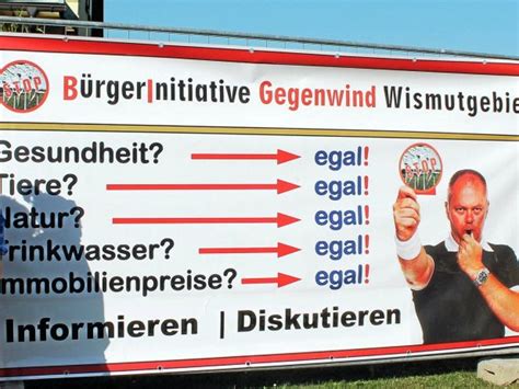 Gro Angelegte Aktion Der B Rgerinitiative Gegenwind Wismutgebiet