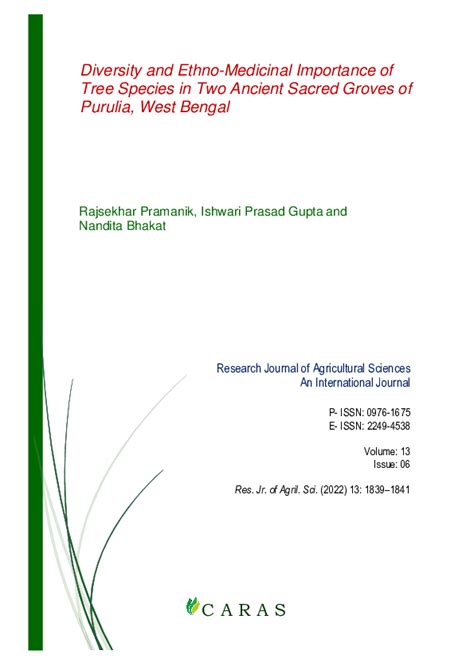 Pdf Diversity And Ethno Medicinal Importance Of Tree Species In Two