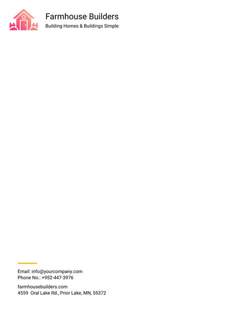 Free Construction Letterhead Templates Editable And Printable