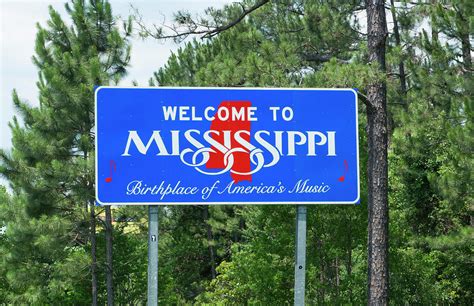 Sign For Welcome To Mississippi Photograph By Bill Bachmann Fine Art