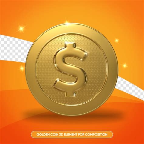 Premium Psd Realistic Golden Coins In 3d Render Isolated