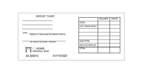 Key Bank Deposit Slip Printable