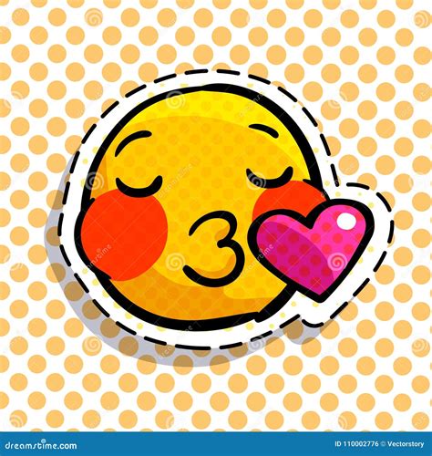 Sonrisa En Emoticon Del Amor Ilustración del Vector Ilustración de