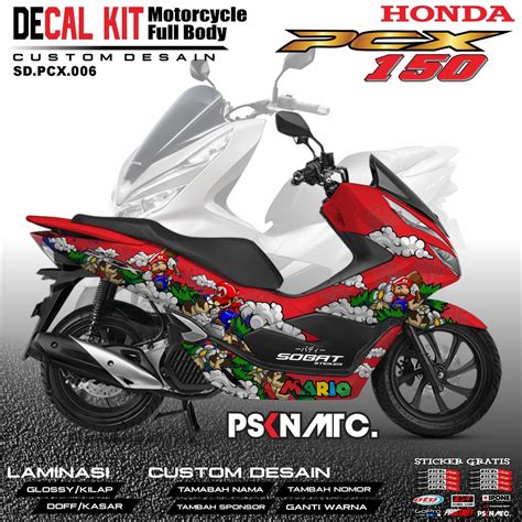 Jual Decal Pcx Dekal Stiker Striping Fullbody Fullblock List