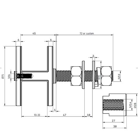 Stainless Steel Spider Glass Curtain Wall Clamp No Drill Hole C07 | Qwares®