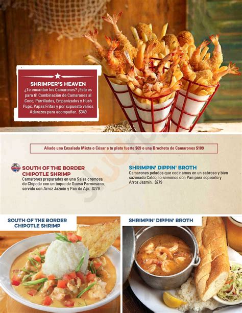 Bubba Gump Shrimp Co Men Canc N Main Menu Sluurpy